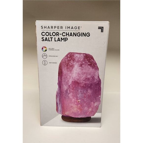 Sharper Image Himalayan Salt Crystal LED Color Changing Lamp, Natural - Picture 7 of 8
